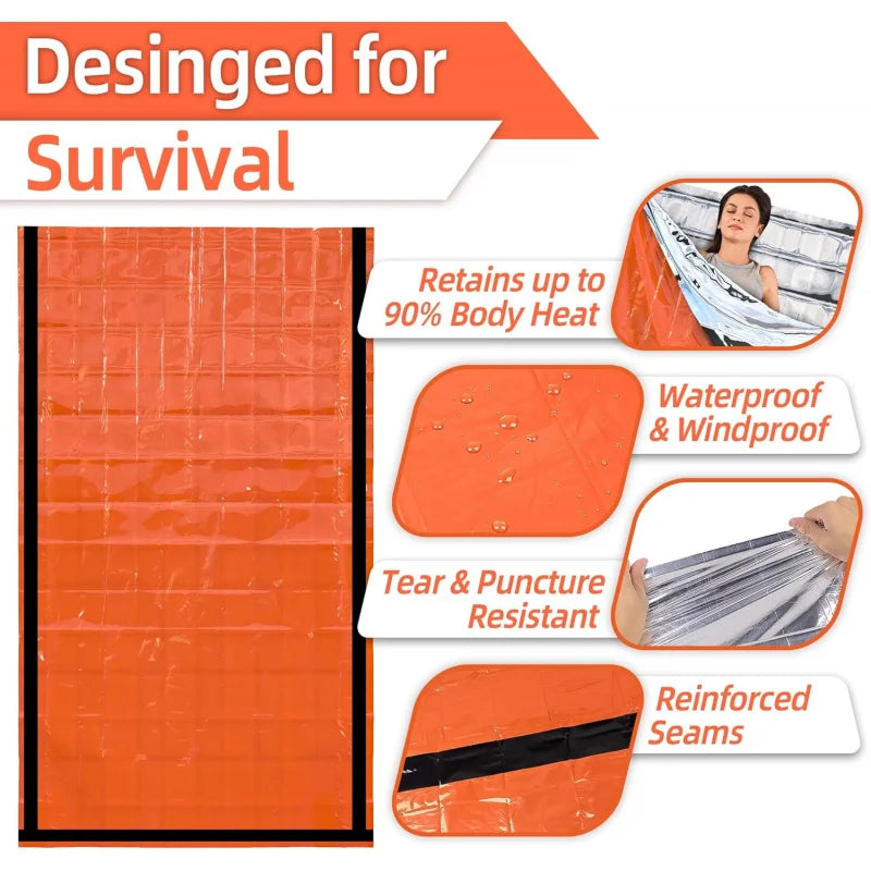 Emergency Thermal Sleeping Bag- Waterproof Survival Blanket